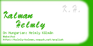 kalman helmly business card