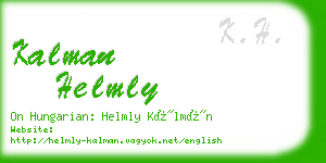 kalman helmly business card